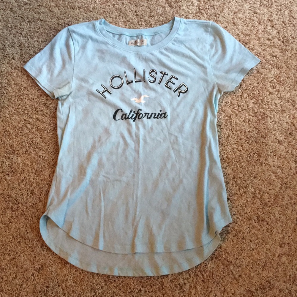 A blue Hollister top